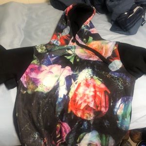 Colorful hoodie with base black